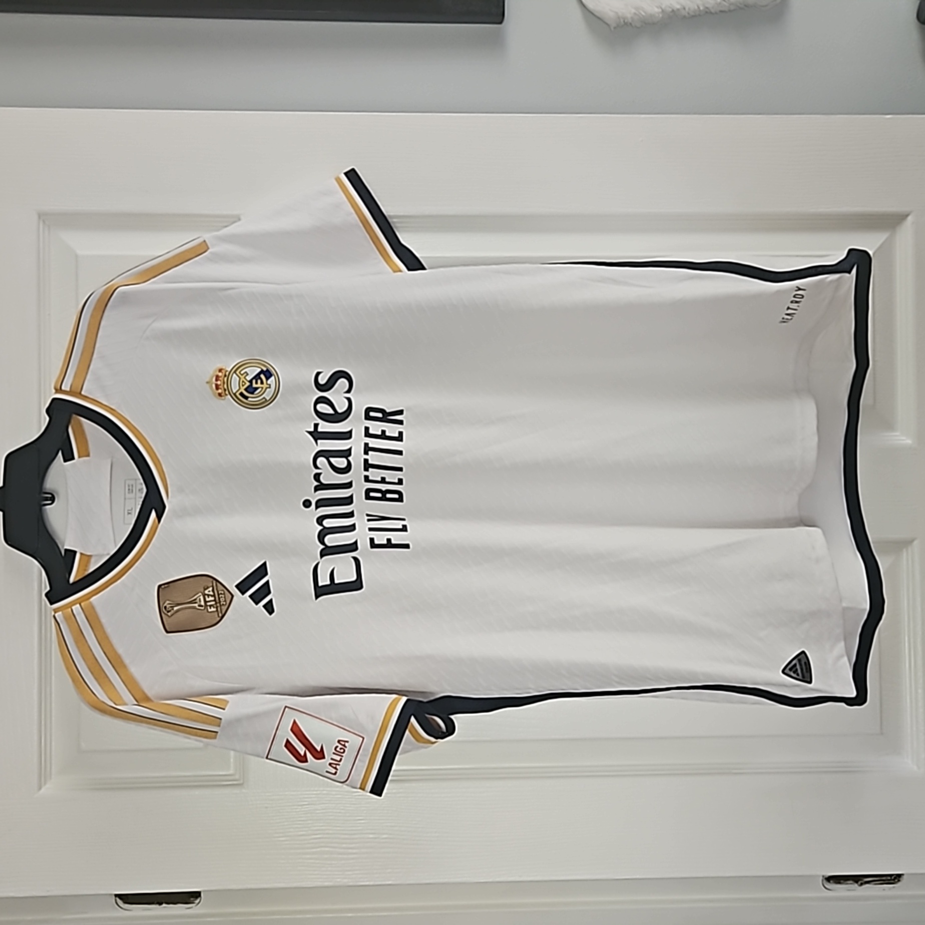 Adidas Real Madrid Vini Jr 7 Home Jersey, Slim Fit Xl, White